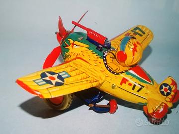 Raro aereo caccia giapponese in latta litografata 