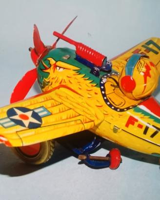 Raro aereo caccia giapponese in latta litografata 