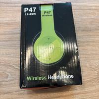 Cuffie bluetooth wireless P47 pieghevoli nuove