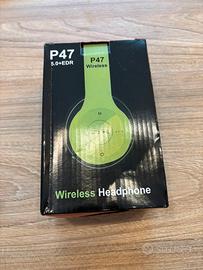 Cuffie bluetooth wireless P47 pieghevoli nuove
