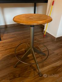 Sgabello industriale vintage altezza regolabile