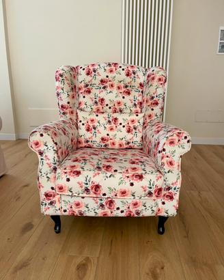 Poltrona con rose sfoderabile di Poltronesofà