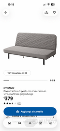 Divano letto Ikea 3 posti