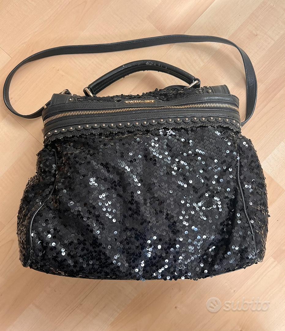 Borsa Twin Set Cecile nera paillettes Abbigliamento e Accessori