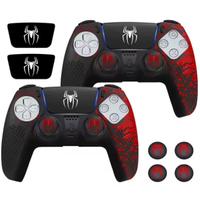 🎮🔥 Set 2 Gusci Silicone PS5 – Stile Spider Nero/