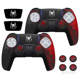 🎮🔥 Set 2 Gusci Silicone PS5 – Stile Spider Nero/