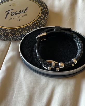 Bracciale fossil in pelle