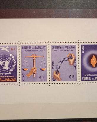 Francobolli Paraguay 1960 fogl. ONU nuovo mnh 