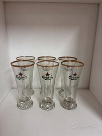 Lotto 13 bicchieri da birra vintage mai usati