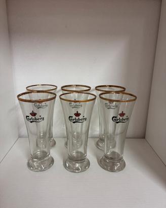 Lotto 13 bicchieri da birra vintage mai usati