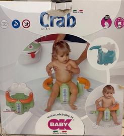 Seggiolino da bagno a forma di granchio