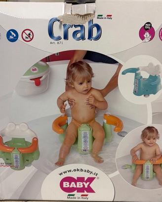 Seggiolino da bagno a forma di granchio