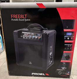 Proel free8lt cassa portatile con bluetooth