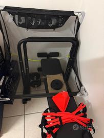 PANCA ADDOMINALI + ACCESSORI FITNESS – COME NUOVA