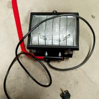 Faro alogeno portatile Carfo nero e rosso