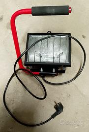 Faro alogeno portatile Carfo nero e rosso