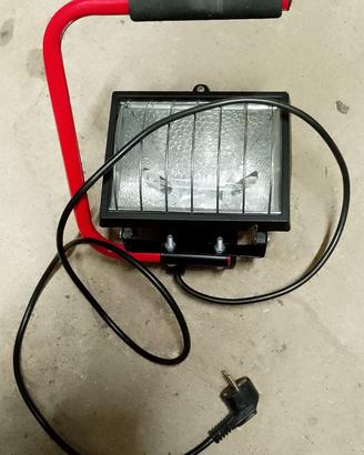 Faro alogeno portatile Carfo nero e rosso