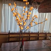 Set di 3 rami decorativi con 96 luci LED bianche