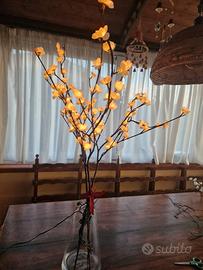 Set di 3 rami decorativi con 96 luci LED bianche