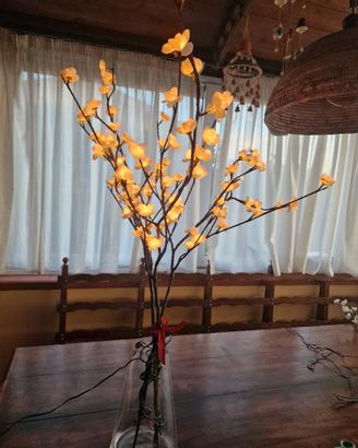 Set di 3 rami decorativi con 96 luci LED bianche