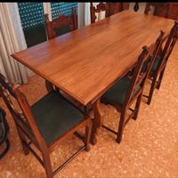 tavolo legno n 6 sedie in legno