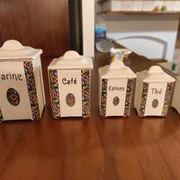 SET DA CUCINA FRANCESE, EPOCA DECO’ IN CERAMICA