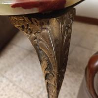 Tavolino vintage con piano in Onice autentico