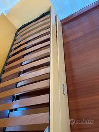 Letto singolo con letto a scomparsa SMONTATO
