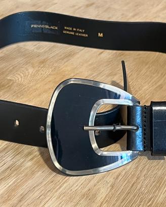 Cintura Pennyblack in vera pelle nera – Taglia M