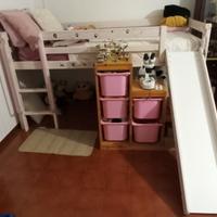 letto singolo cameretta con scivolo