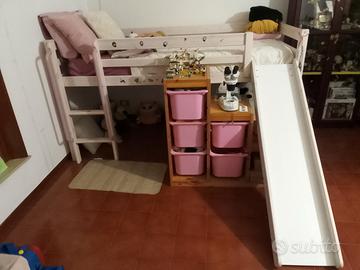 letto singolo cameretta con scivolo