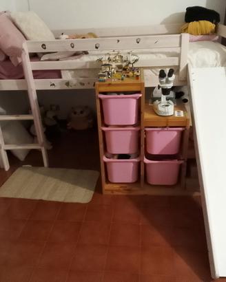letto singolo cameretta con scivolo