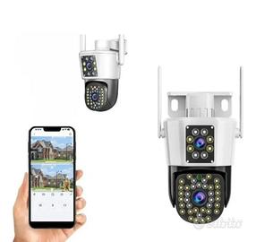 Telecamera Wi-Fi PTZ doppia lente 