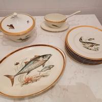 servizio di pesce Koenig-porcellana Bavaria: 9 pz