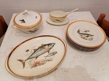 servizio di pesce Koenig-porcellana Bavaria: 9 pz