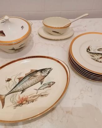 servizio di pesce Koenig-porcellana Bavaria: 9 pz