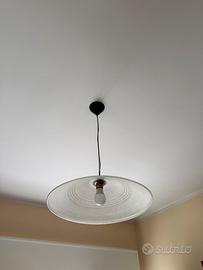 Lampadario Sospensione Vetro Bianco - Vintage