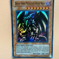 Drago nero metallico occhi rossi Yu gi oh PP01-IT0