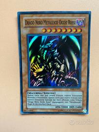 Drago nero metallico occhi rossi Yu gi oh PP01-IT0