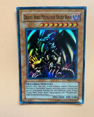Drago nero metallico occhi rossi Yu gi oh PP01-IT0