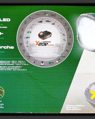 Nuovo!Lampada torcia LED a Batteria Parkside GARAN