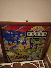 quadro vetro flipper vintage 