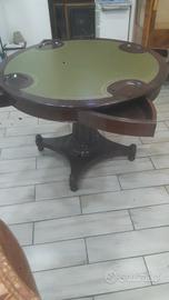 tavolo da gioco in mogano 