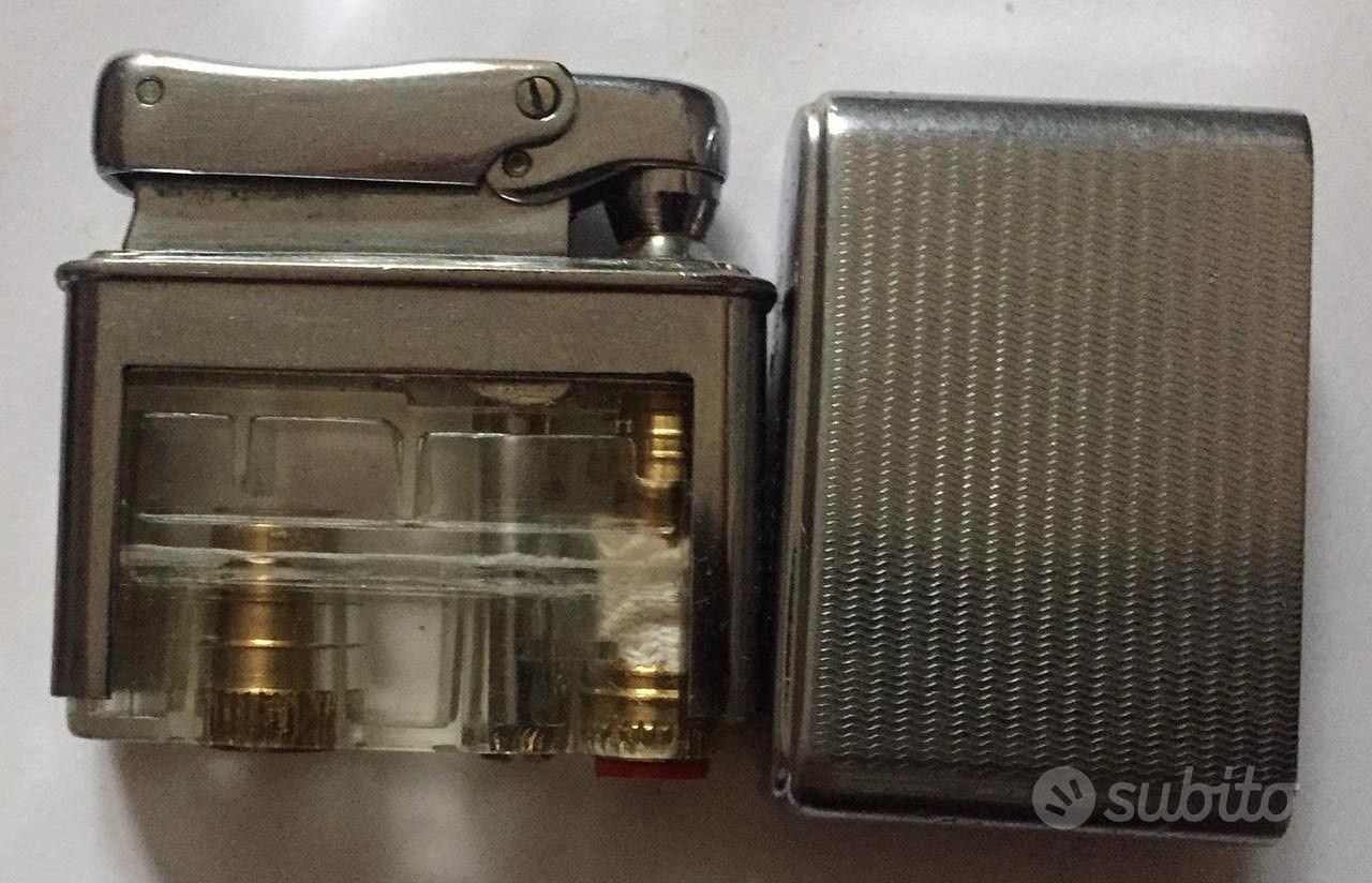 Accendino Vintage Al Cherosene In Ottone, Antivento Accendino A - 9