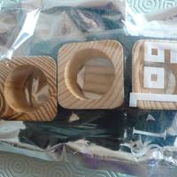 Portatovaglioli in legno pz.3