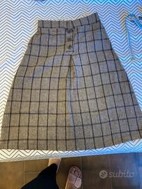 Gonna midi a quadri vintage