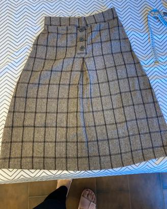 Gonna midi a quadri vintage