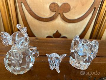 3 Swarovski Elefanti portafortuna