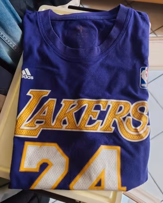 Maglia Lakers 24 Adidas NBA Viola Oro