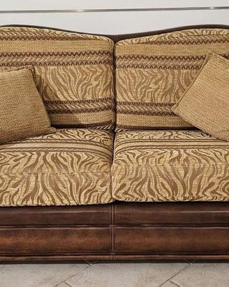 Coppia di Divani in Vera Pelle Anticata